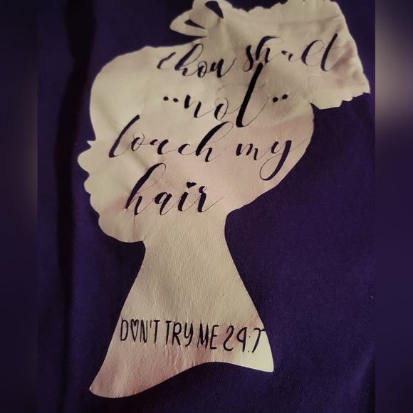 T-SHIRT Tee Purple and White Girls Size 10/12 Empowerment - Picture 1 of 3